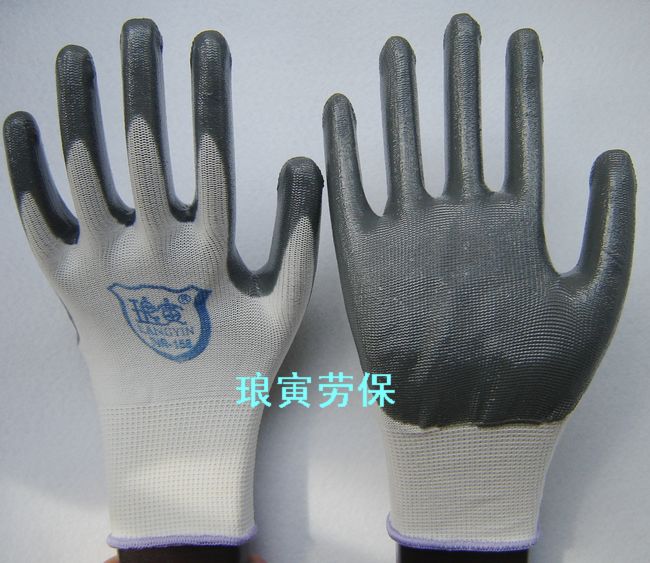Защитные рабочие перчатки Langyin с нитрильным покрытием, износостойкие и маслостойкие нейлоновые перчатки
