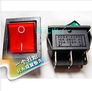 Пятиконтактный судовой переключатель с подсветкой KCD4 Красный/Зеленый/Черный