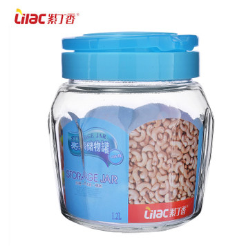 Большая стеклянная банка для хранения сирени и жимолости - банка для сливы, солений, вина, фруктового вина, печенья и сухофруктов