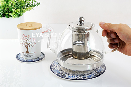 Термостойкий коврик с элементами синего и белого фарфора, подставка под миску, тарелку, чашку, большой держатель для кастрюли, европейский стиль IKEA