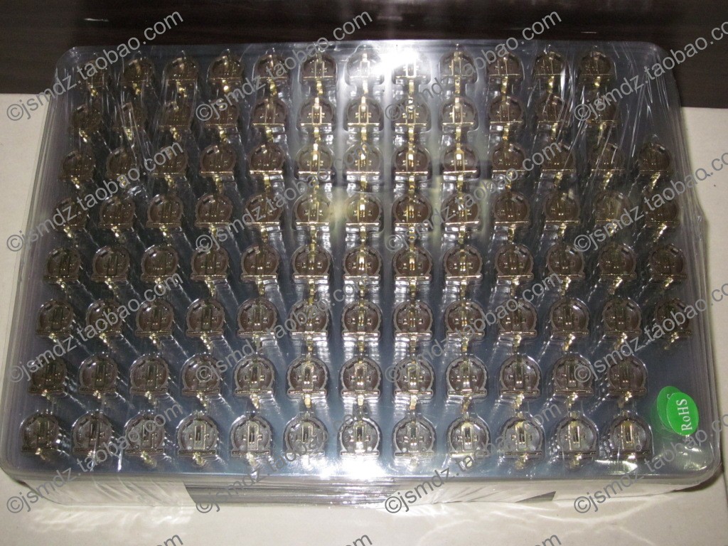 Держатель батарейки BS-1220-2 CR1220 SMD с золотым покрытием выводов, стойкий к высоким температурам до 280°C