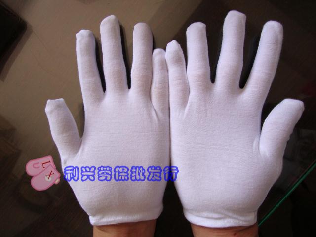 Белые эластичные перчатки из хлопка высокого растяжения для работы, этикета, защиты и выступлений с носками для рук