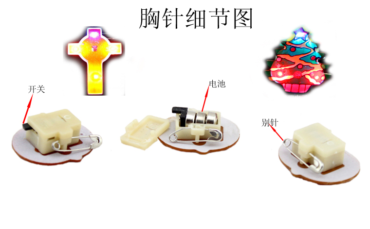 0534 Большая Красная Сердцевая Брошка с Подсветкой Светящийся Значок Подарок на День Святого Валентина и Свадьбу