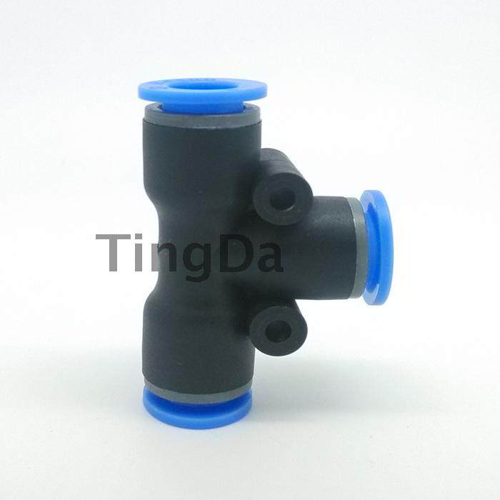 Оригинальный быстроразъемный пластиковый фитинг для пневматического шланга Yiri EPE Т-образный (4 6 8 10 12 14 16)мм