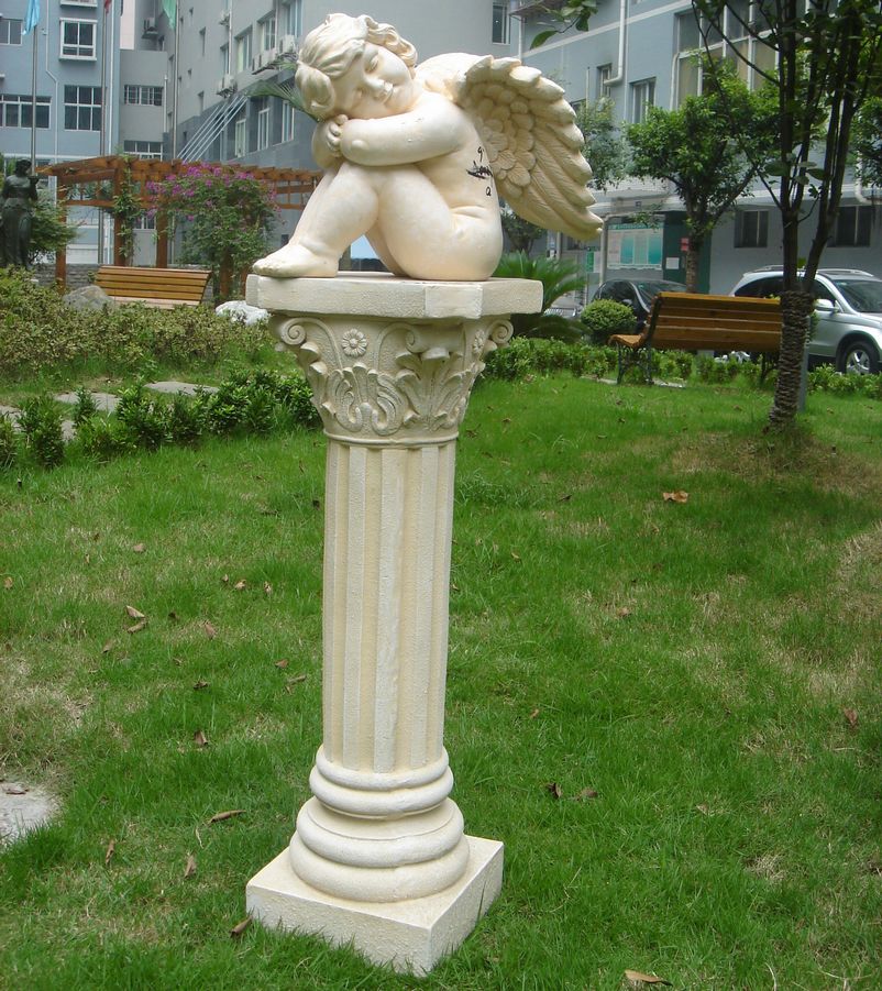 Европейская скульптура из стеклопластика в виде фигуры ангела для гостиной и уличного декора