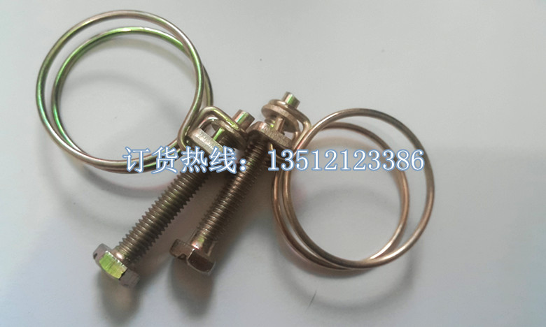 Оцинкованный хомут с двойной стальной проволокой, хомут для труб, зажим для газовых труб, прочный хомут, полный ассортимент размеров для водяных труб