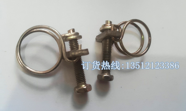 Оцинкованный хомут с двойной стальной проволокой, хомут для труб, зажим для газовых труб, прочный хомут, полный ассортимент размеров для водяных труб