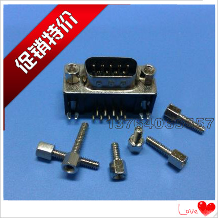 Hexagonal Copper Standoff Screws for Computer Serial and Parallel Port Plugs RS232 DB VGA Connector Screws