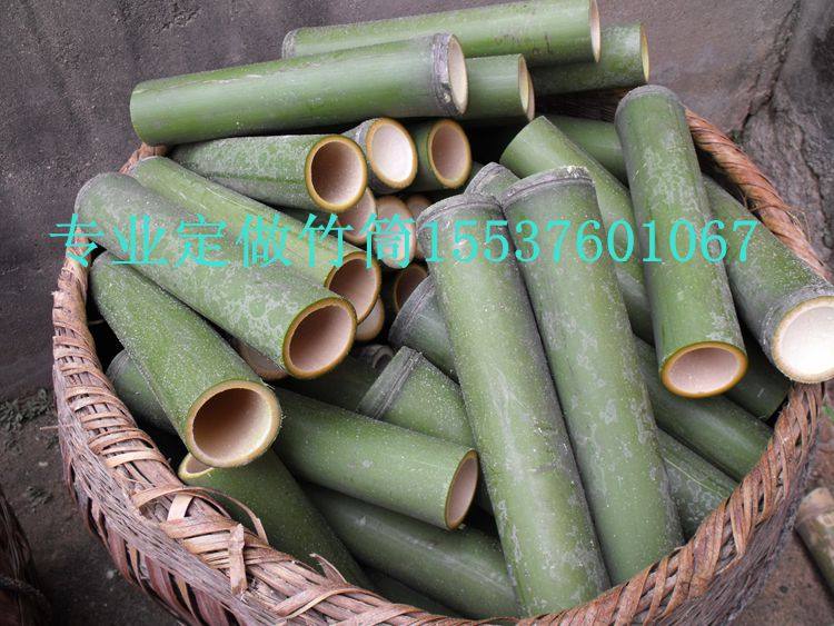 Индивидуальные свежие бамбуковые тубы для приготовления бамбукового риса и цзунцзы с регулируемой длиной