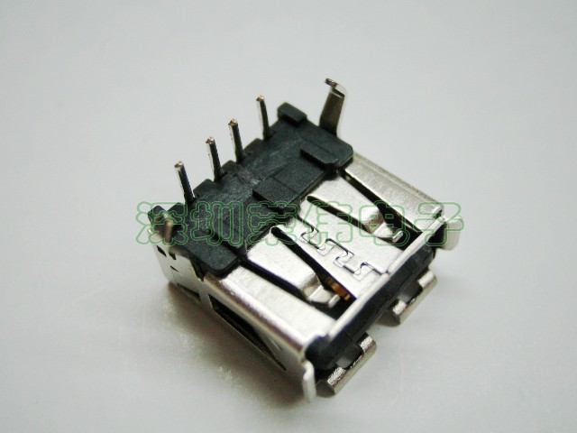 Оригинальная импортная USB розетка Foxconn 4P с 90-градусными изогнутыми контактами USB A гнездо