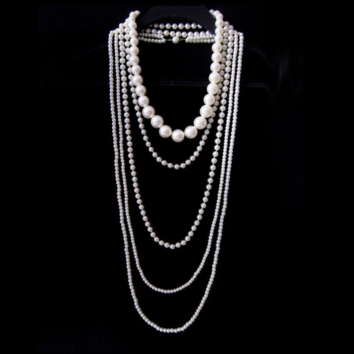 Оригинальный дизайн многослойного ожерелья с крупным жемчугом для женщин в корейском стиле, популярное длинное ожерелье на свитер, короткая цепочка на ключицу