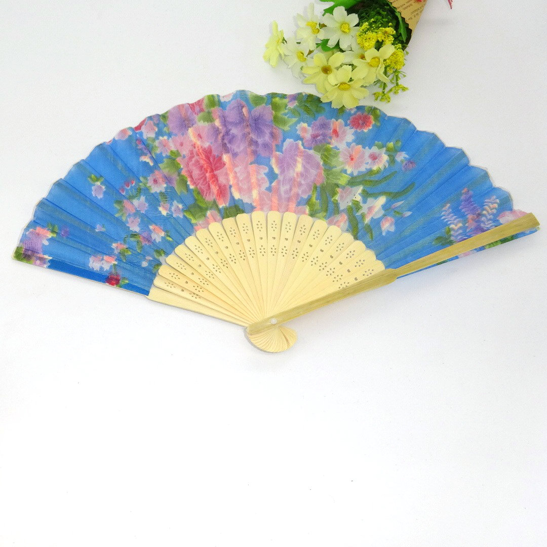 Folding Fan Bamboo Cloth Fan Lady's Fan Small Dance Fan Women's Folding Fan Wanhui Department Store