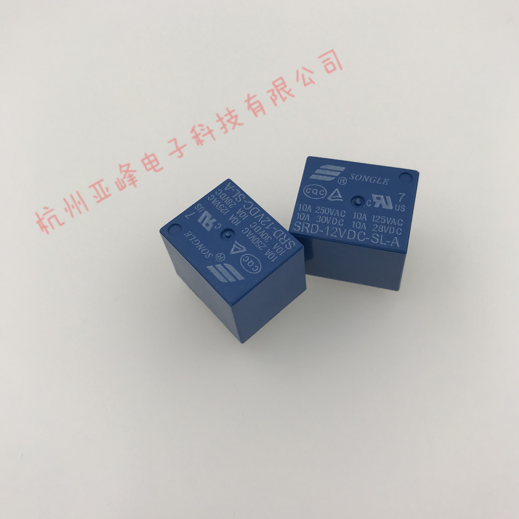 Реле Songle SRD-12VDC-SL-A однополюсное нормально разомкнутое, 4 контакта, 10A, 250VAC HF3FF-12VDC-1HS