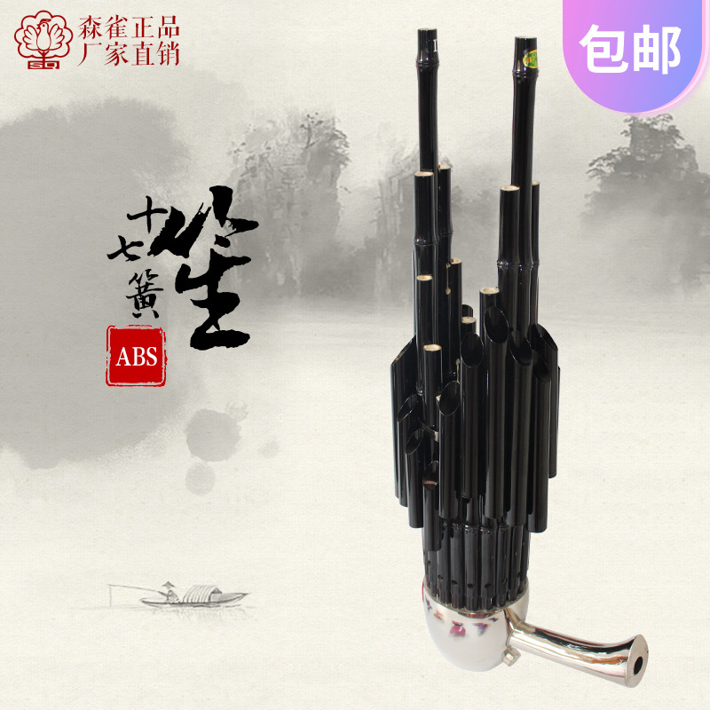 Бесплатная доставка Сенцюе 17-язычковый усиленный шэн из черного дерева с ножками, в комплекте сумка из оксфордской ткани, профессиональный духовой инструмент по акции