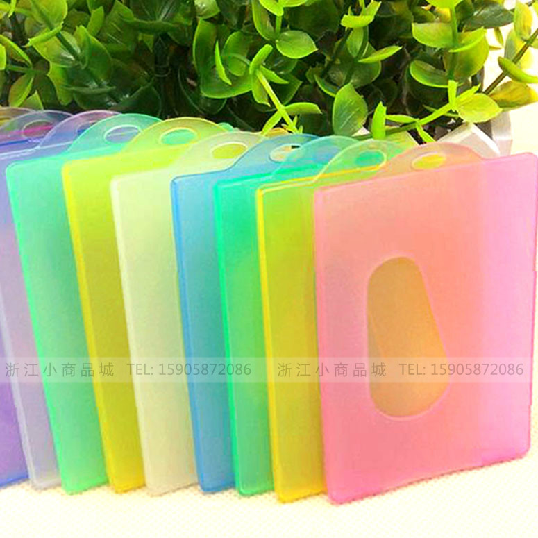 Матовый прозрачный держатель для IC автобусной карты из жесткого пластика с отверстием для документов, рабочих и банковских карт