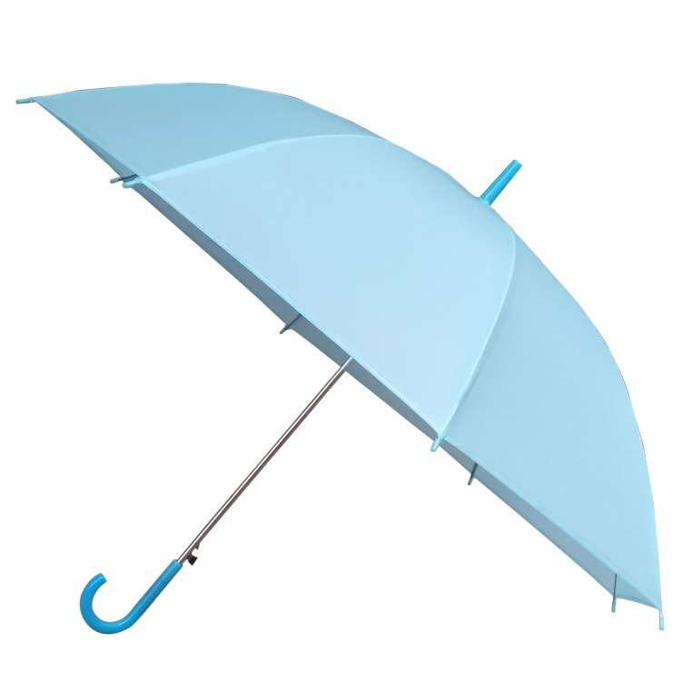 Gift Umbrella with Logo Printing, Solid Color PE Eco-friendly Japanese and Korean Style Sun Umbrella, Colorful Straight Rod Transparent Rain Umbrella