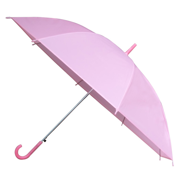 Gift Umbrella with Logo Printing, Solid Color PE Eco-friendly Japanese and Korean Style Sun Umbrella, Colorful Straight Rod Transparent Rain Umbrella