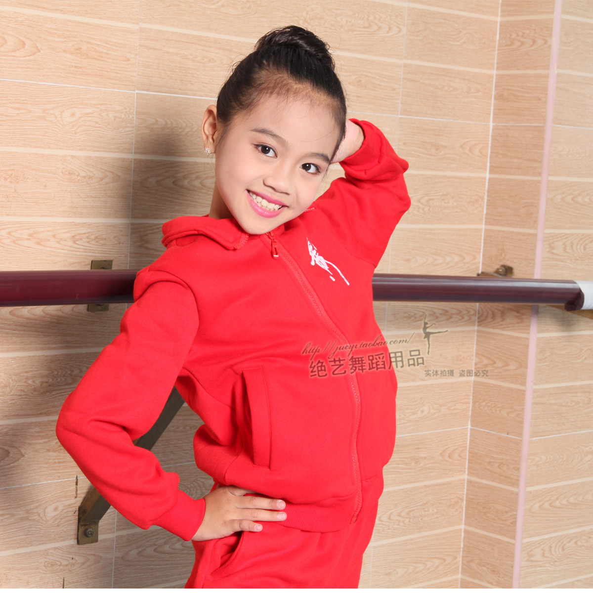 Детская танцевальная одежда для девочек с полной молнией, утеплённая флисом, комплект толстовка с длинным рукавом для осени и зимы