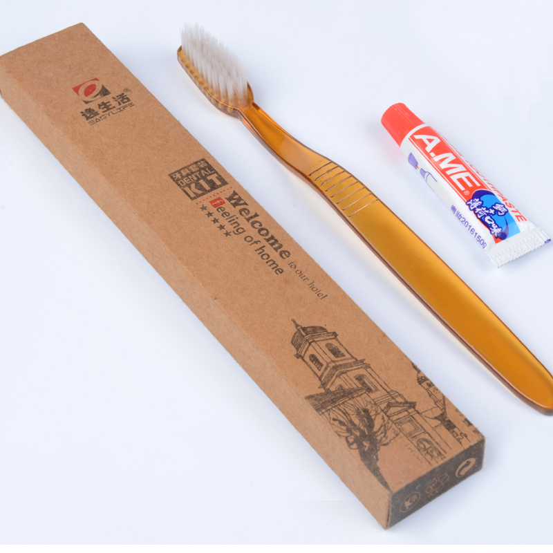 Одноразовая зубная щетка с зубной пастой Набор гостиничных туалетных принадлежностей для дома и гостевых домов