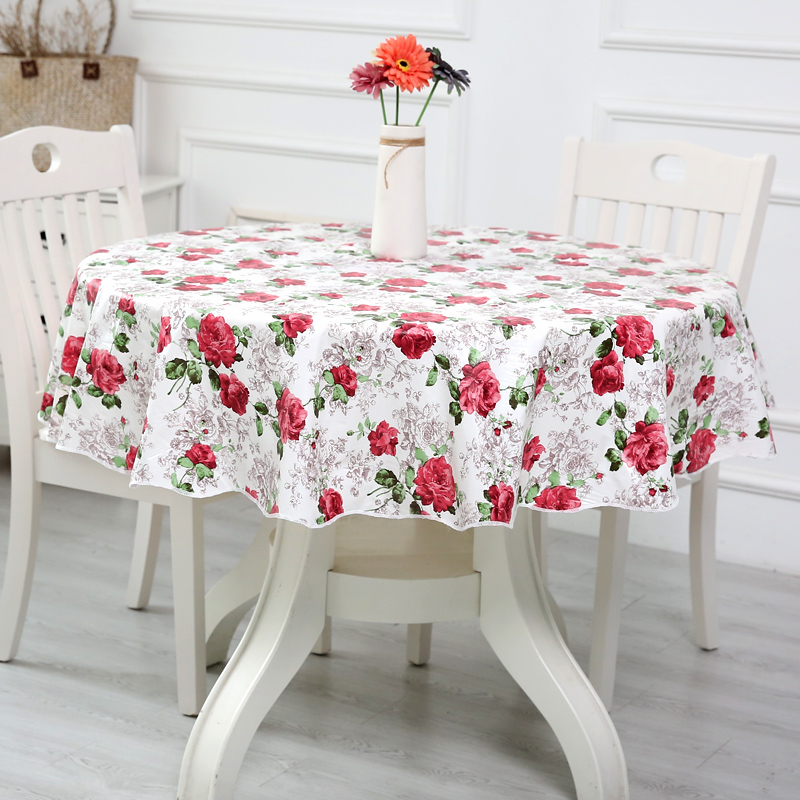 Утолщённая круглая скатерть экосреда с флисом из пластика большая круглая столовая скатерть из ПВХ водонепроницаемая маслоотталкивающая необслуживаемая