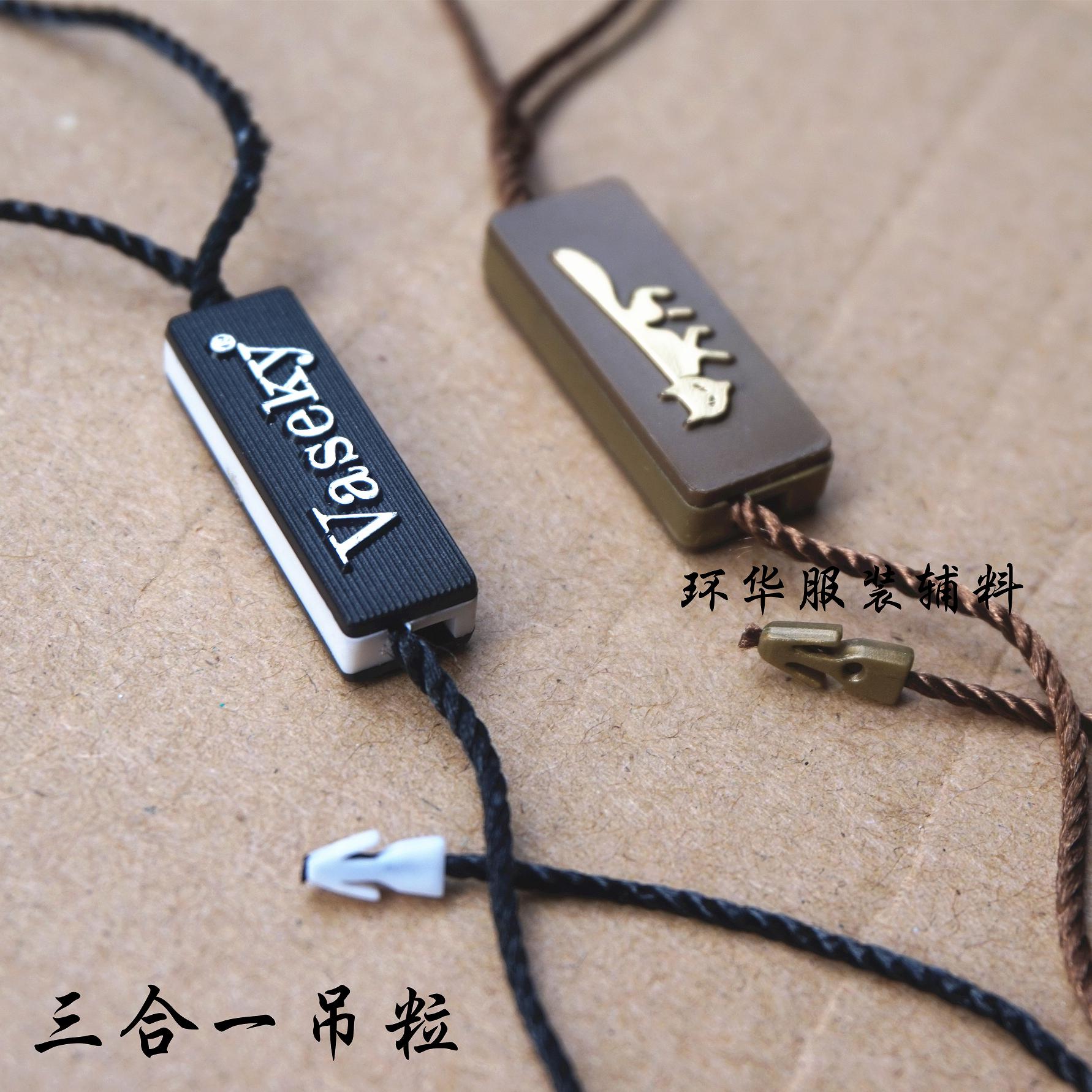 Одежные бирки с двойным вставным шнуром, одноразовые, с высококачественной гравировкой, на заказ