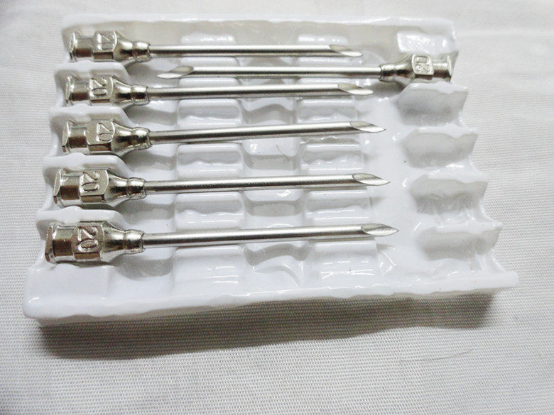 Бесплатная доставка стальных ветеринарных игл для шприцев размеров 4#, 5#, 6#, 7#, 8#, 9#, 10#, 12#, 16#, 20#