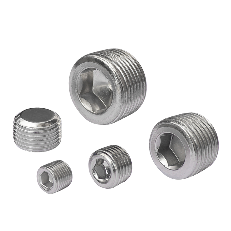 Pneumatic Plug Head Hexagon Nickel-Iron Inner Hexagon Plug 1/8 1/4 3/8 1/2 3/4 1 Inch All-Copper Plug