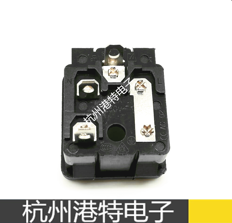 Оригинальная розетка Chenghui AC-02 с тремя контактами и держателем предохранителя 10A/250V, полностью из меди