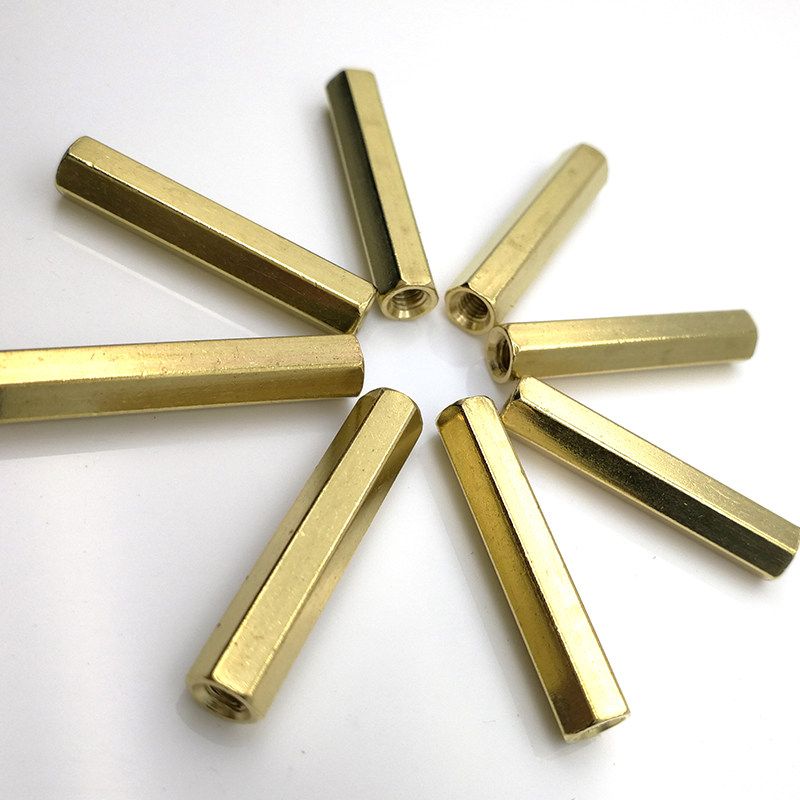 Шестигранная медная стойка с двумя проходными медными шпильками для материнской платы, изоляционная стойка корпусная, двойная головка M2 M2.5 M4 серия