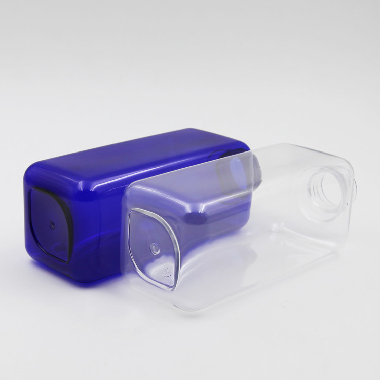 500 мл квадратная бутылка с широким горлом для шампуня, бутыль для гидролата, лосьона и цветочной воды с алюминиевой крышкой и черно-белыми пластиковыми крышками