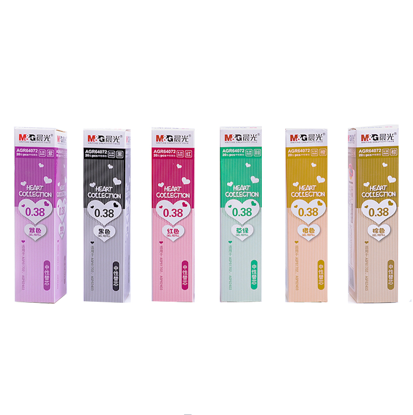 Стержень для гелевой ручки M&G 64072 однотонный цвет Candy 0.38 мм 0.35 мм, полный игольчатый наконечник