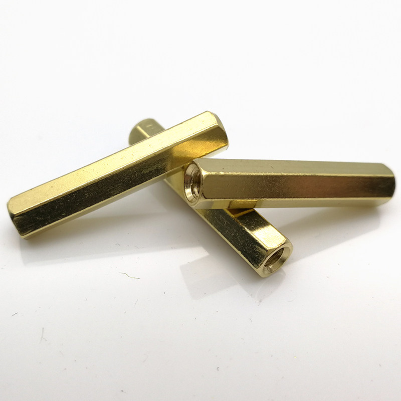 Шестигранная медная стойка с двумя проходными медными шпильками для материнской платы, изоляционная стойка корпусная, двойная головка M2 M2.5 M4 серия