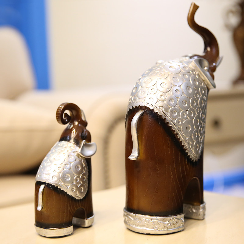 Домашний декор Фигурка слона для гостиной, кабинета, нового дома, винного шкафа, ТВ-тумбы, книжной полки, набор для привлечения богатства