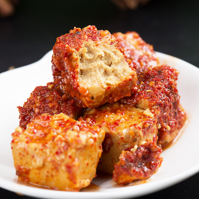 Ферментированный тофу Музы Красная Квадрат - Хунань и Сычуань домашний острый и пряный продукт