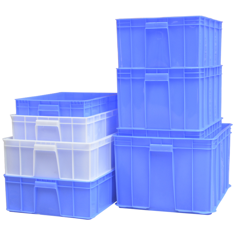 Пластиковый синий контейнер для оборота Zheng'ermei с прямоугольной резиновой рамкой для разведения черепах, логистический ящик и органайзер для предметов