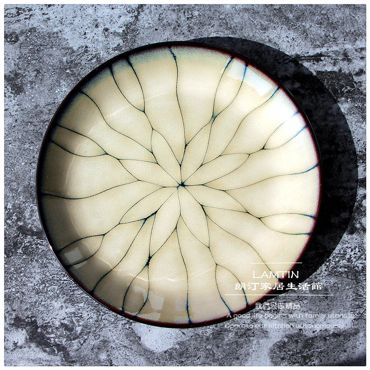 Японская высококлассная керамическая тарелка с глазурью печного обжига для суши, посуда для японской кухни, тарелка для подачи, тарелка для димсама, для ресторанов