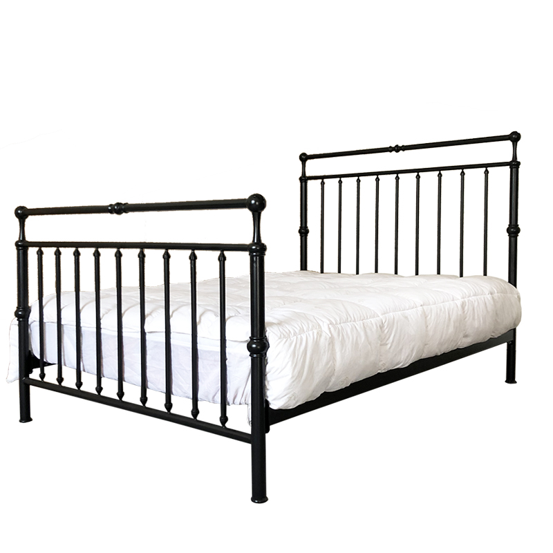 Кованая кровать Лаоцзян двуспальная, простая современная, 1.5 м, европейская легкая роскошь, усиленная кованая кровать 1.8 м C8