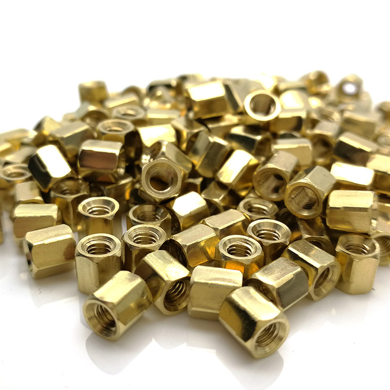 Шестигранная медная стойка с двумя проходными медными шпильками для материнской платы, изоляционная стойка корпусная, двойная головка M2 M2.5 M4 серия