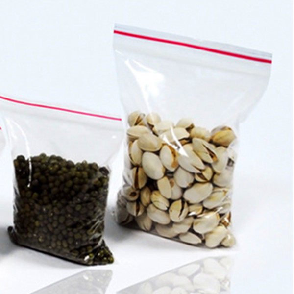 Самозакрывающийся пакет 8 мил с красным краем, свежестоящий пакет №3 размер 7x10 малого размера из ПЭ, герметичный пакет для лабораторного использования, 100 шт