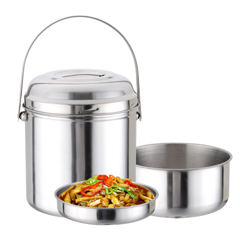 Многоярусный портативный ланчбокс из нержавеющей стали для завтрака и пикника, подходит для студентов, с возможностью разогрева на индукционной плите