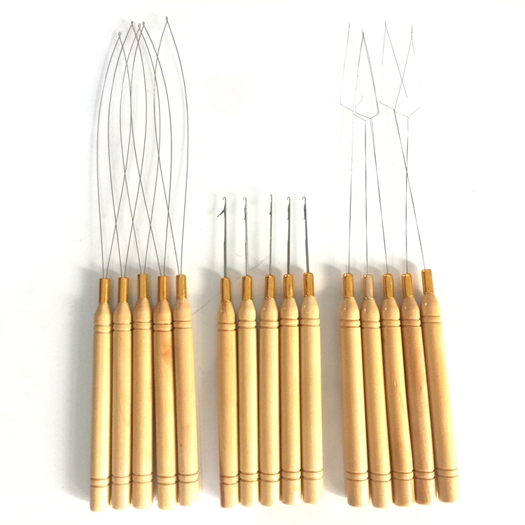 Стеклянный крючок для наращивания волос из нержавеющей стали с бусинами, инструмент из проволоки, акриловый парик, бесшовное наращивание волос