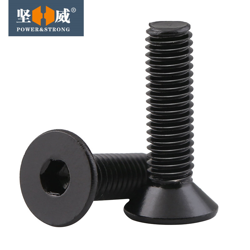 Черные винты с внутренним шестигранником из нержавеющей стали 304 с потайной головкой, плоской головкой и чашечным болтом M3 M4 M5