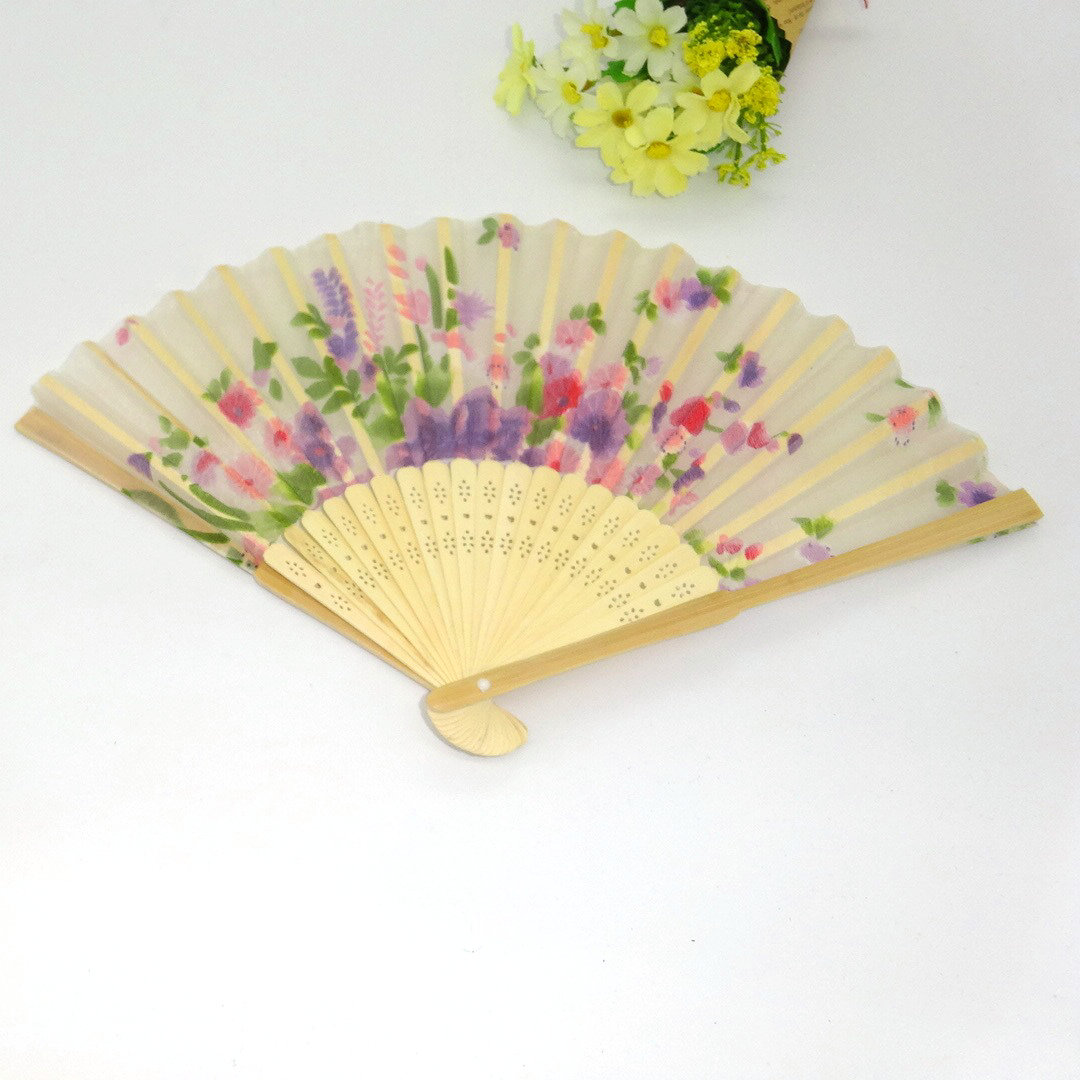 Folding Fan Bamboo Cloth Fan Lady's Fan Small Dance Fan Women's Folding Fan Wanhui Department Store