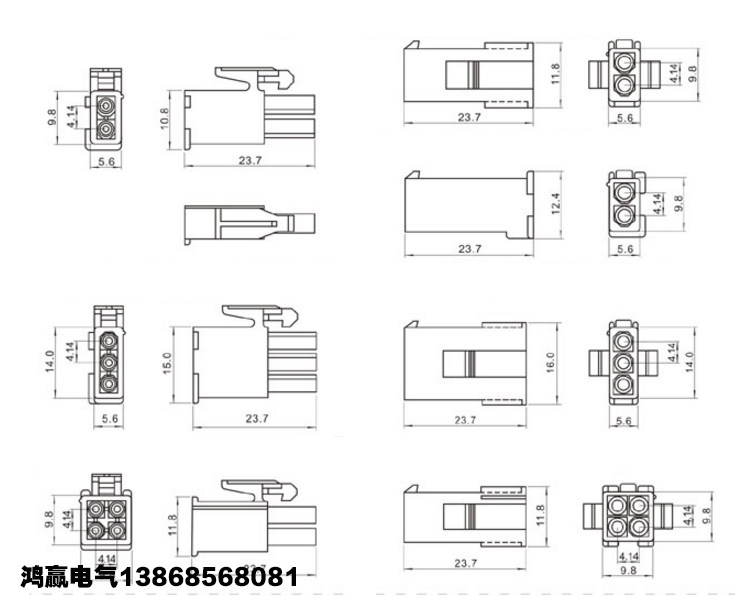 Разъем 4145 штекер соединитель клемма сервопривода проводной разъем мужской и женский с пластмассовым корпусом 4 контакта