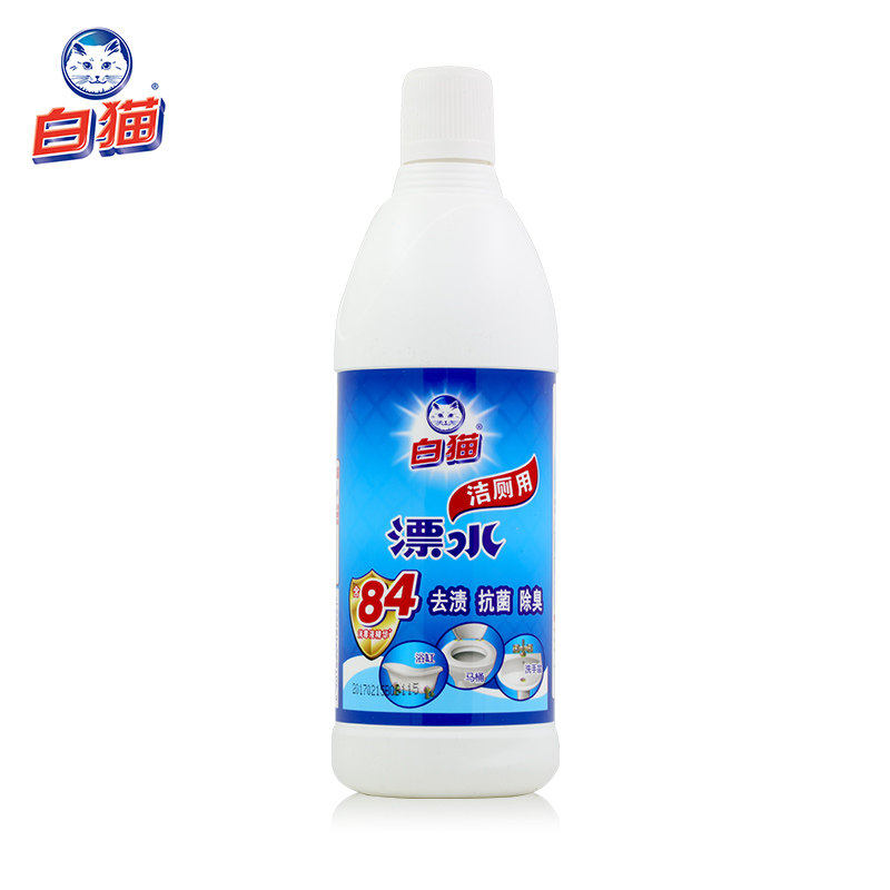 Отбеливатель для туалета White Cat 700 мл × 2 бутылки, чистящее средство для унитаза, удаление пятен в ванной