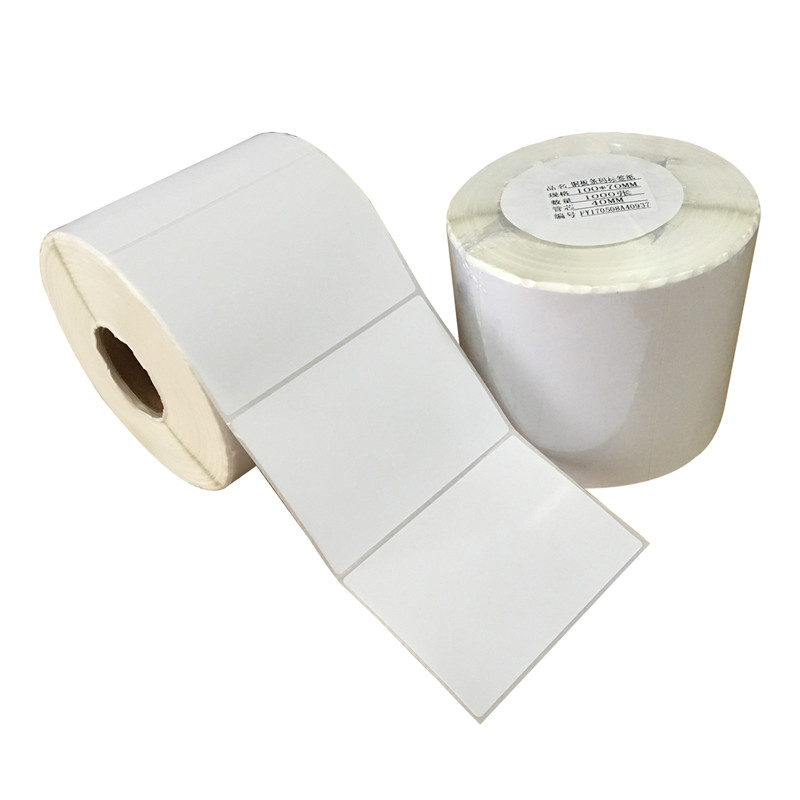 100*70мм штрих-код бумага самоклеящаяся мелованная бумага наклейка этикетка штрих-код самоклеящаяся этикеточная бумага