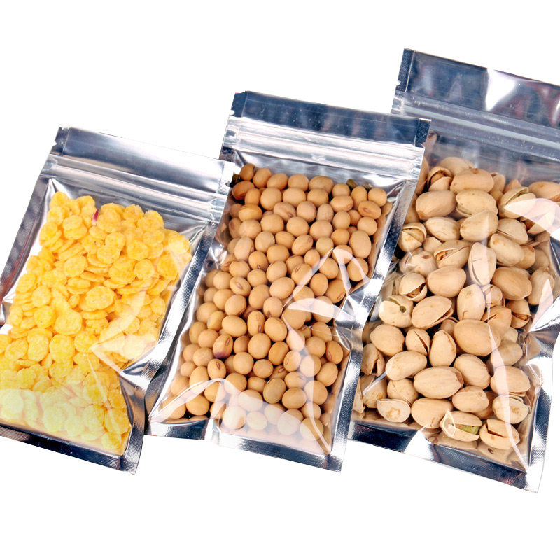 Yin-Yang Aluminum Foil Flat Bottom Resealable Bag Semi-Transparent Sealed Plastic Foil Food Packaging Bag Fanjieti Trial