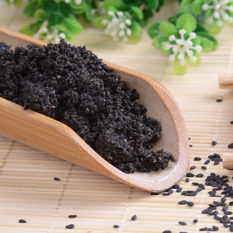 Свежая обжаренная черная кунжутная паста - свежая обжарка и перемолка, чистый черный кунжутный порошок 500 г, бесплатная доставка при покупке 2 штук