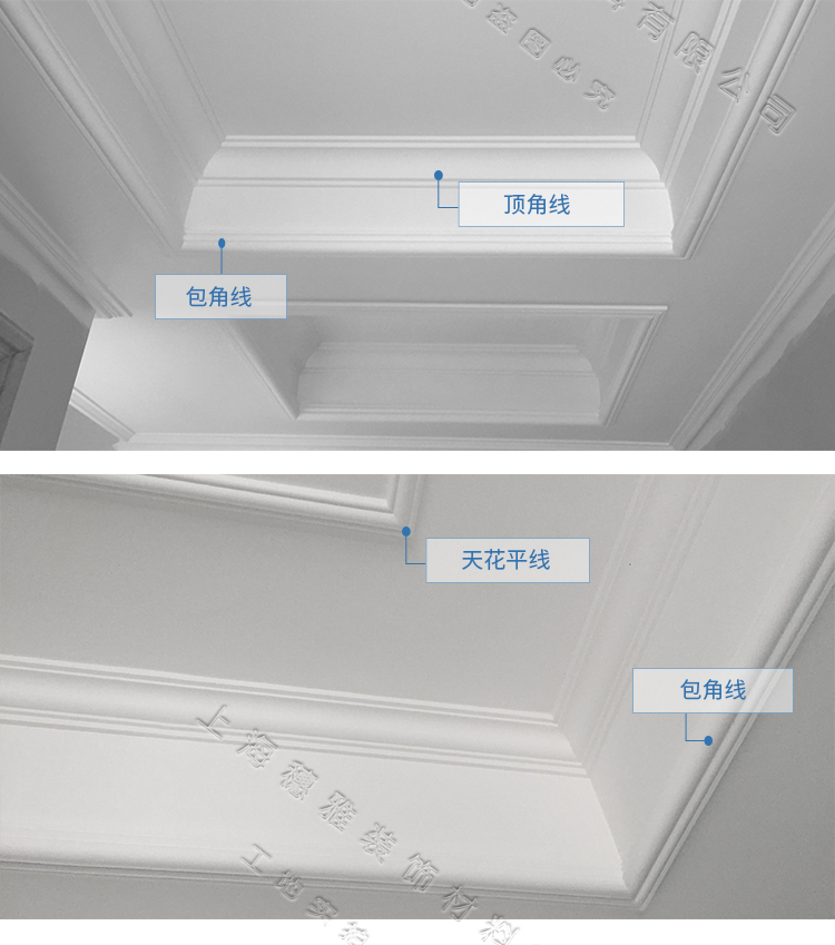 上海双眼皮石膏线包水管简欧美式线条法式钢琴线灯带背景墙PU线