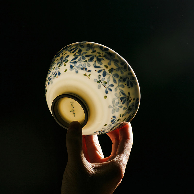 Керамическая миска Taoquju Small Blue Bud Guangfeng, японский импорт, тарелка, миска, домашняя японская посуда, суповая миска